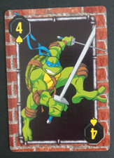 2009 Teenage Mutant Ninja Turtles Playing Card Leonardo 4 Spades