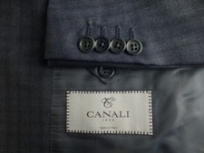 Canali Blazer 50R/40R Plaid Gray Great Condition Jacket Sport Coat