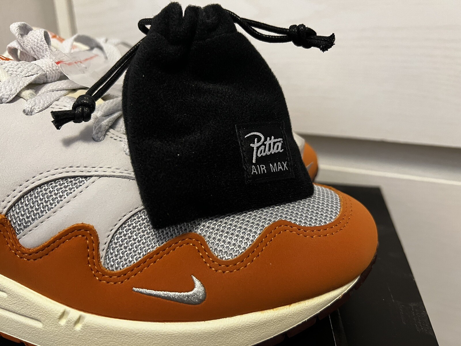 Nike Air Max 1 Patta Waves Monarch Size 9 Men (with Bracelet) DH1348-001 NEW DS image 5
