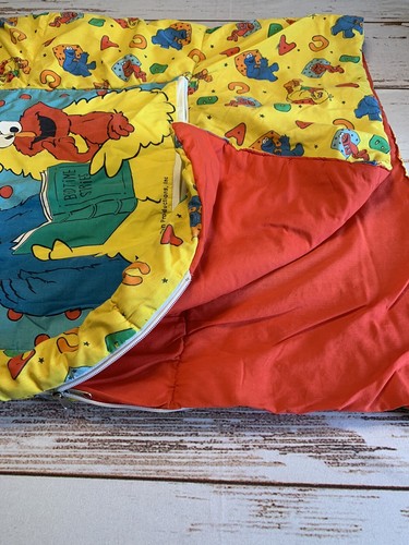 Sesame Street Sleeping Bag Blanket To Pillow Big Bird Elmo Cookie Monster - Picture 8 of 11
