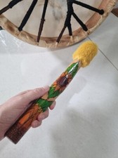 Oak drumbeater, skin or synthetic drums, healing drumming, witches drumstick vin