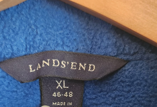 LANDS END Fleece Jacket Vent Sleeve Denali Full Zip Mens XL 46-48 Fishing Hiking - Picture 5 of 8