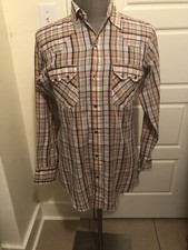 Dee Cee Brand Pearl Snap Shirt Long Sleeve Made In USA Plaid