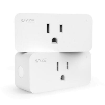WYZE WLPP1 Voice Assistant Alexa and Google White Smart Home WiFi Plug - 2 Pack
