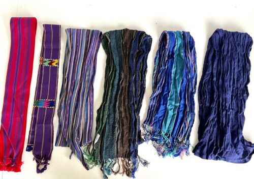 Vintage 80’s 90’s LOT of 6 Women’s sash scarf Liz… - image 1
