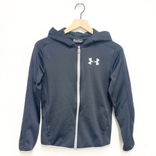 Under Armour Black Zippered Hoodie Sweater YXL