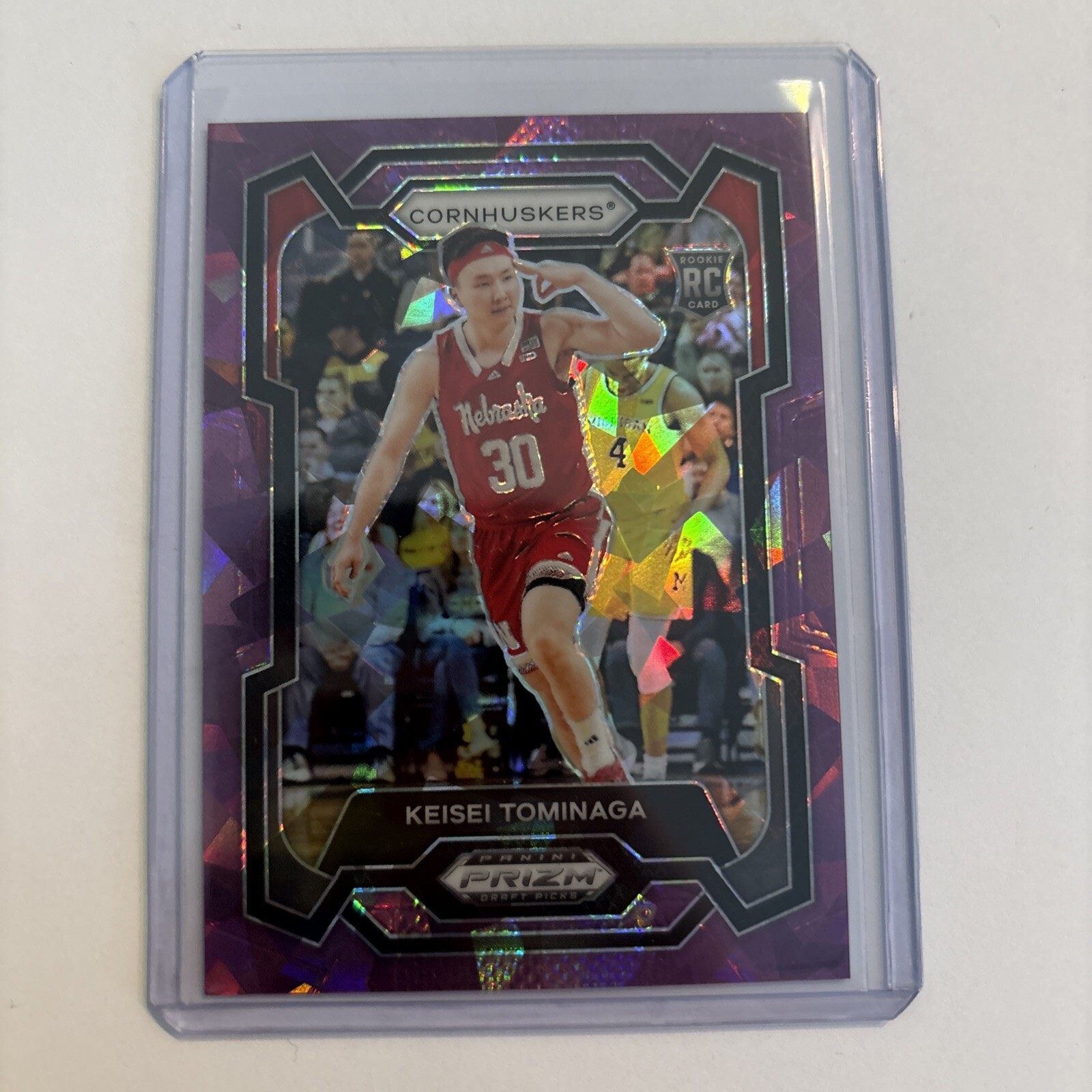 2024 Prizm Draft Picks - Keisei Tominaga Purple Cracked Ice 001/149 #26