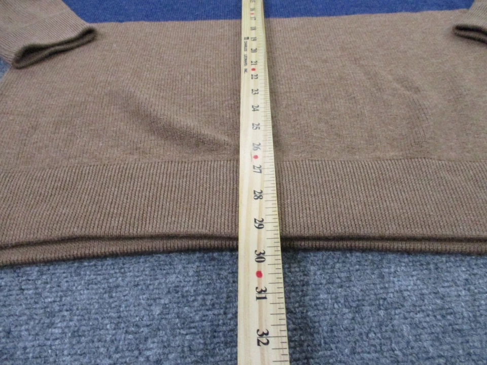 Peter Millar Sweater Mens XL Blue Brown Stripe Wool Pullover Golf Preppy Sport - Image 4 of 4