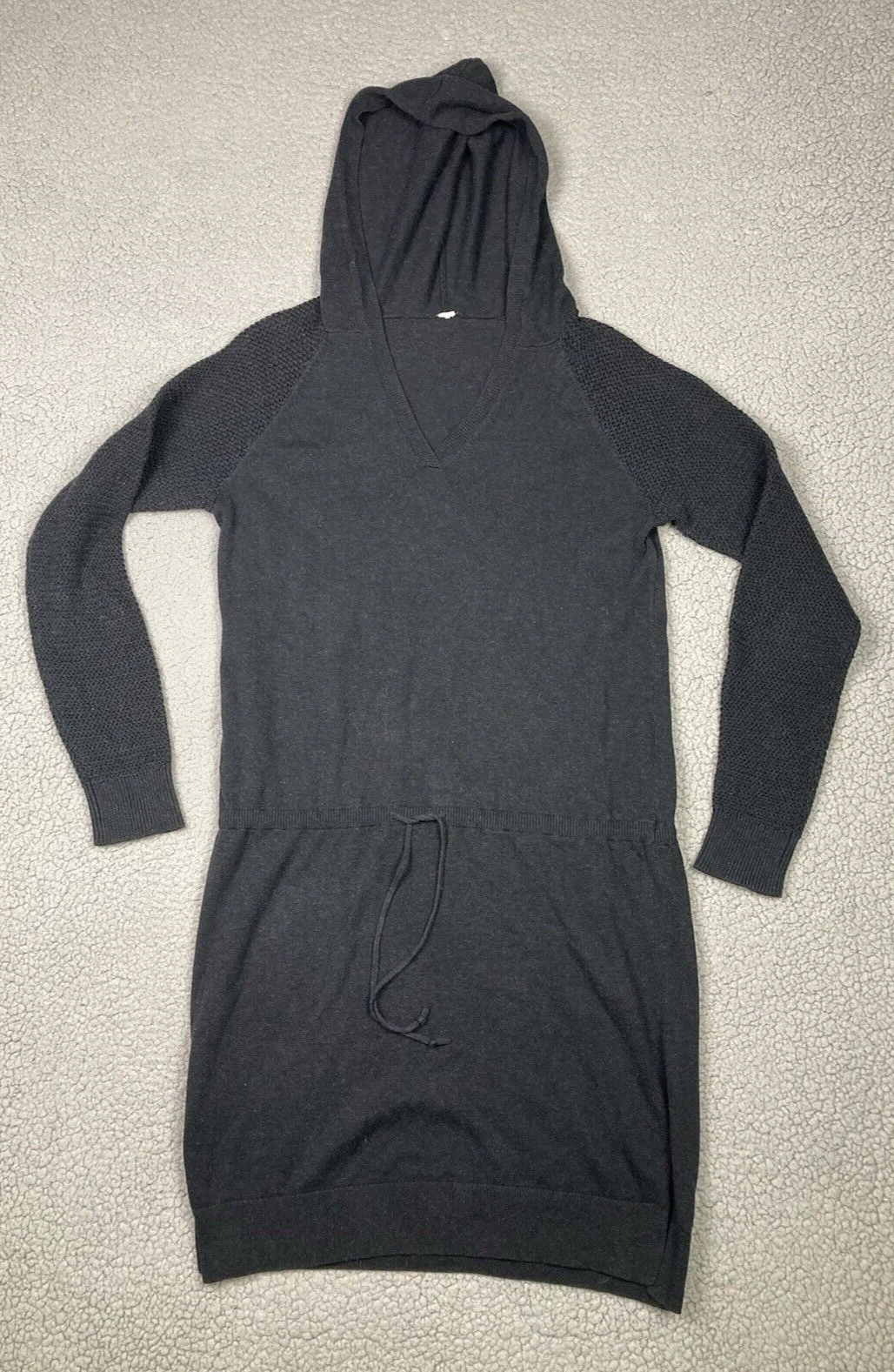 lole dress mara hood drawstring waist knit soft sweater