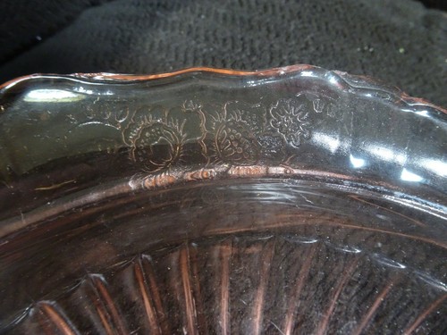 Vintage Anchor Hocking 1930 Glass 10" Pink Bowl Mayfair Pattern - Picture 9 of 10
