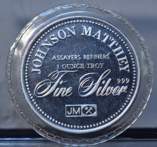 ALASKA 25 ANIVERSARIO JOHNSON MATTHEY 1 OZ PLATA FINA .999 REDONDO - Imagen 2 de 2