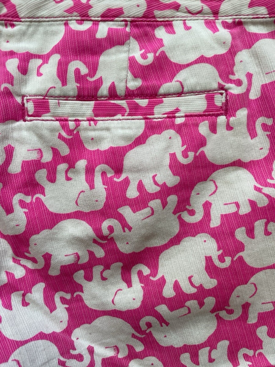 Lilly Pulitzer Buttercup Shorts Size 2 Pink Tusk Elephant