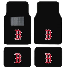 New 4pc MLB BOSTON RED SOX Auto Car Truck Front Back Carpet Floor Mat