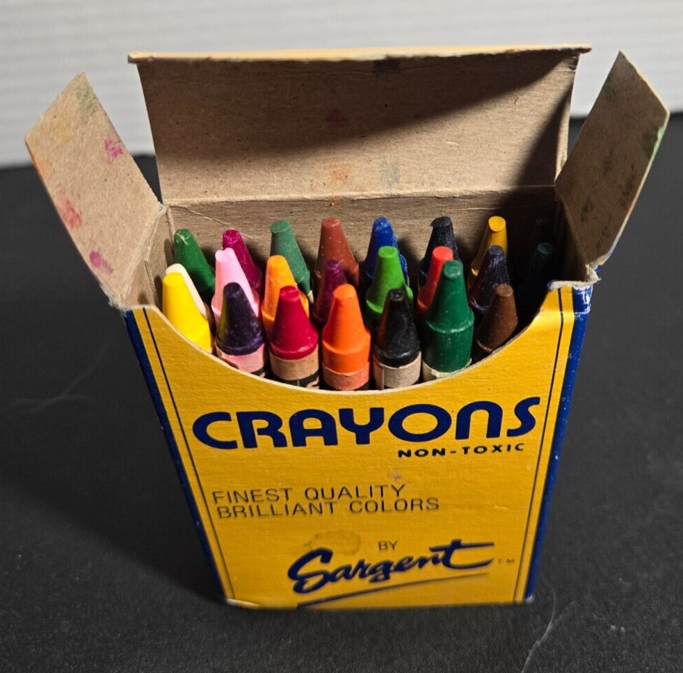 Sargent NonToxic Crayons 24 Pack 220534 Burnt Sienna, Magenta, Yellow