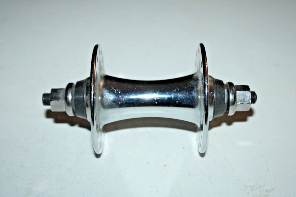 Front Track Bike High Flange Hub 100mm 32h Loose Ball Silver Nut/Bolt Fixie Bolt - Image 4 of 4