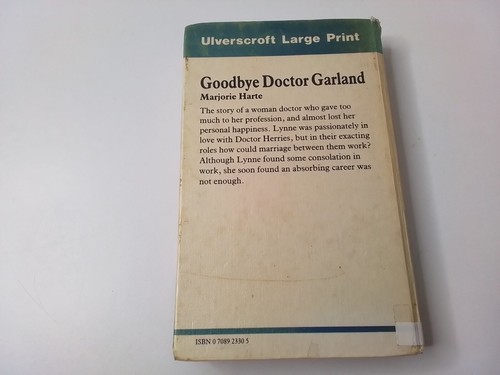 Large Print: Goodbye Doctor garland - Marjorie Harte Hardcover/Ex-library - Picture 2 of 6