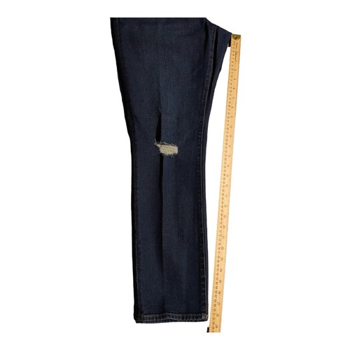 Express Women's Curvy Jeans Size 6L Dark Wash High Waisted Slim Ankle Distressed - Picture 7 of 15