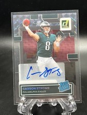 2022 Clearly Donruss Rated Rookie Auto Holo Mosaic #61 Carson Strong Eagles RC