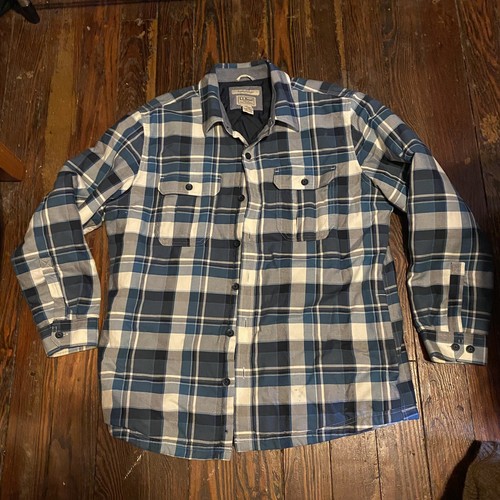 LL BEAN PrimaLoft Shirt Jacket Slightly 