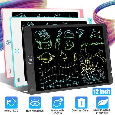 12'' LCD Writing Tablet Portable Electronic Drawing Notepad Doodle Board for boys
