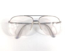 Wilshire Design Eyeglasses Frame Half Rims 57-16 1232 Silver Used Free Wipes 4