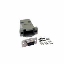 DB9 D-SUB 9-Pin Female Solder Cup Serial RS232 Connector + Plastic Hood Shell