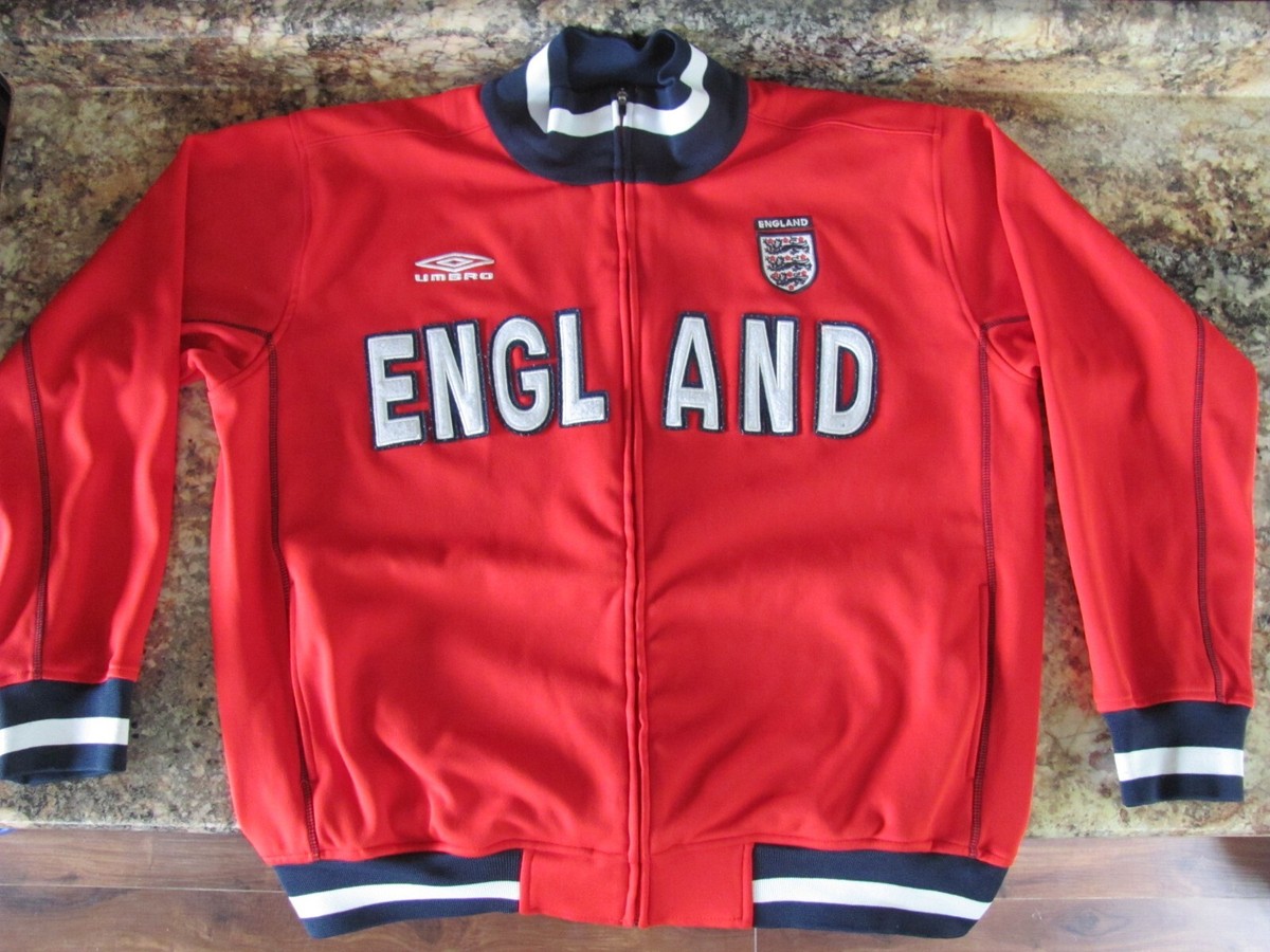 Men's XL Official Umbro ENGLAND NATIONAL Football Soccer Full Zip