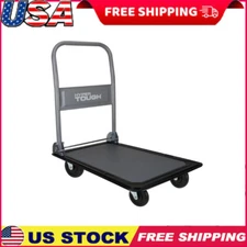 Heavy Duty Utility Rolling Cart Steel Foldable W/ Swiveling Casters 300 Pounds