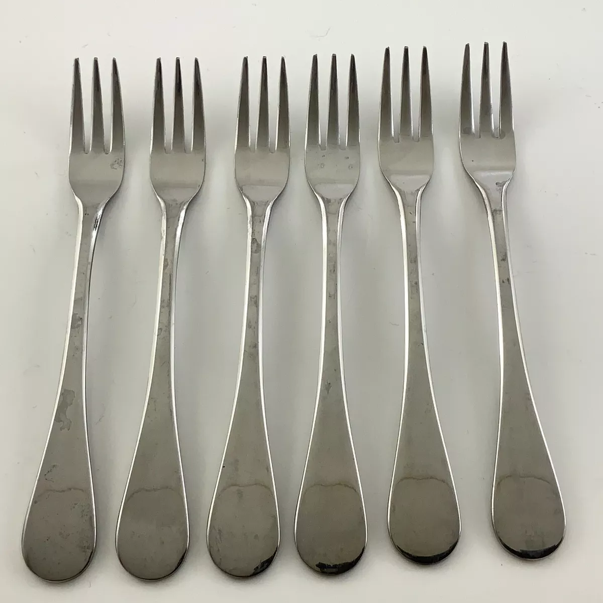 Dansk Stainless Japan 3 Prong Forks Lot of 6 Oyster Fork 6in EE219