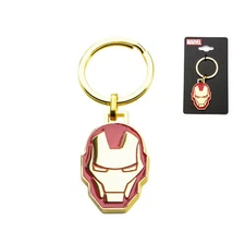 Marvel Metal Iron Man Head Gold Plated Stainless Steel Key Chain