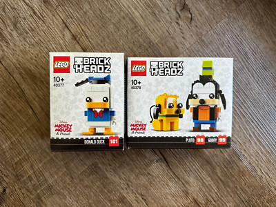 LEGO BRICKHEADZ: 6x 40378 Goofy & Pluto  & 6x 40377 Donald Duck