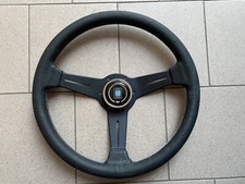 Nardi Turino Steering Wheel Black Spokes Anodized Black Perforated Leather 330mm - New