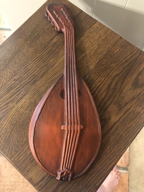 Vintage RETRO ROYAL Antique Orange Aluminum MANDOLIN Wall Decor 18 Vintage RETRO ROYAL Antique Orange Aluminum MANDOLIN Wall Decor 18