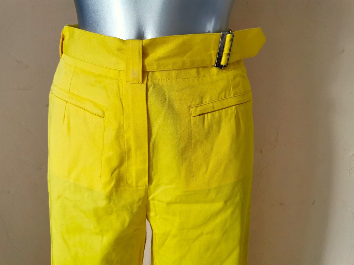 Pantalon Givenchy Fin – Couleur Jaune – Taille 34FR (38 Cm Tour De Taille) – 100% Coton – Très Bon état
