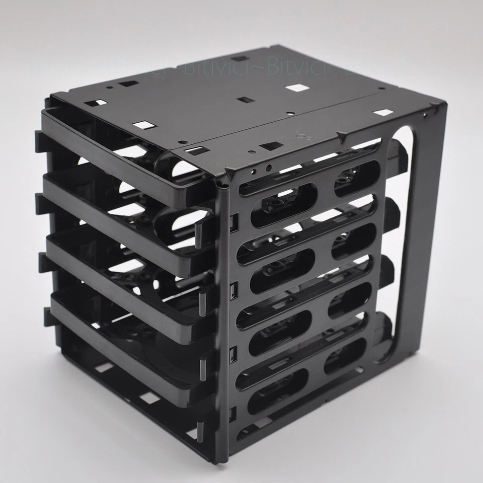 5.25" to 4x 3.5" SATA SAS Hard Drive HDD Cage Rack Tray Caddy CD-ROM Bay Slot - Image 2 of 4