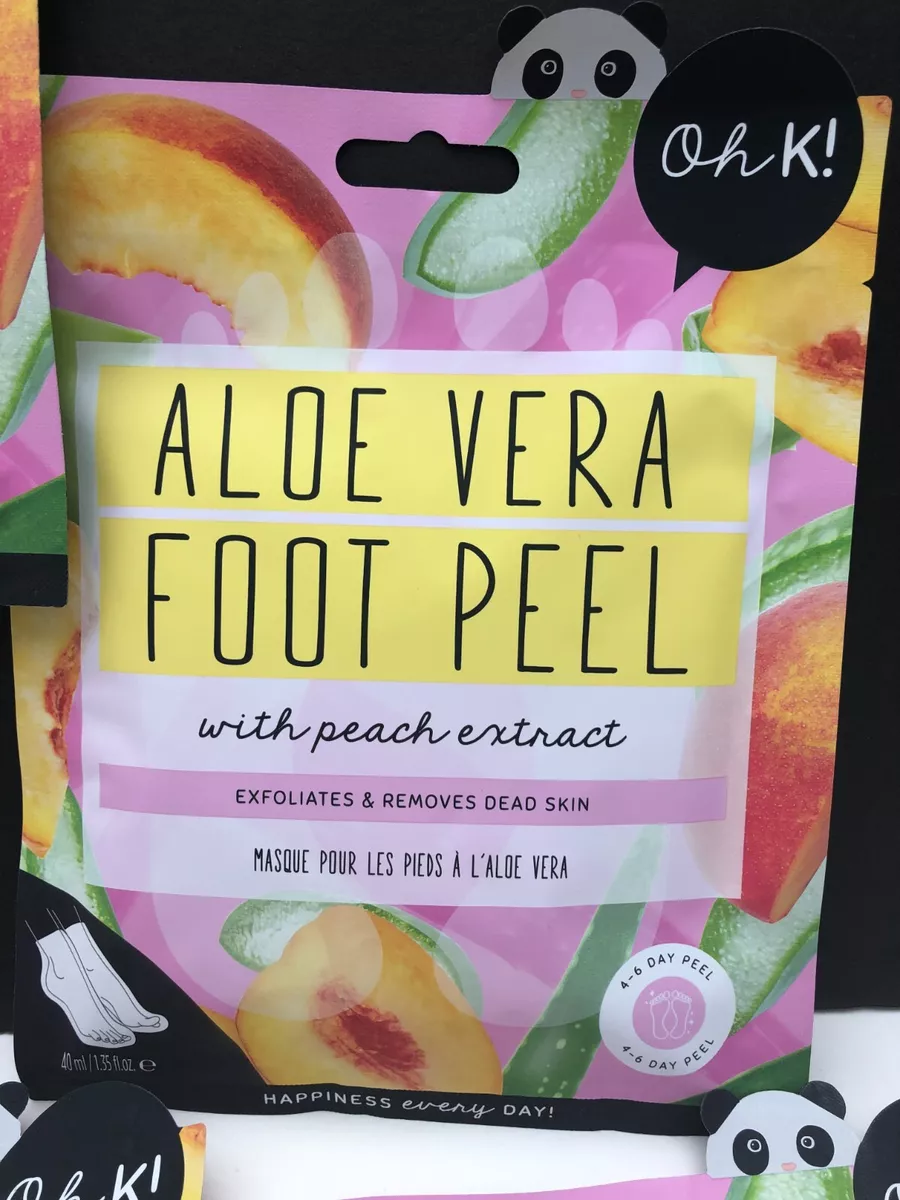 Oh K! Exfoliating Aloe Foot Peel Mask - 1.35 fl oz