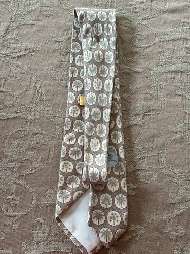 VTG Tommy Bahama Mens Silk Handmade Neck Tie Gold Green Palm Tree USA - Picture 3 of 8