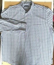 CHAPS by RALPH LAUREN MEN'S SHIRT SIZE XXL BLUE, BLACK AND PINK PLAID