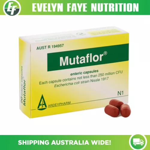 MUTAFLOR Probiotics - 50 Capsules | 250 Million CFU | Enteric Capsules