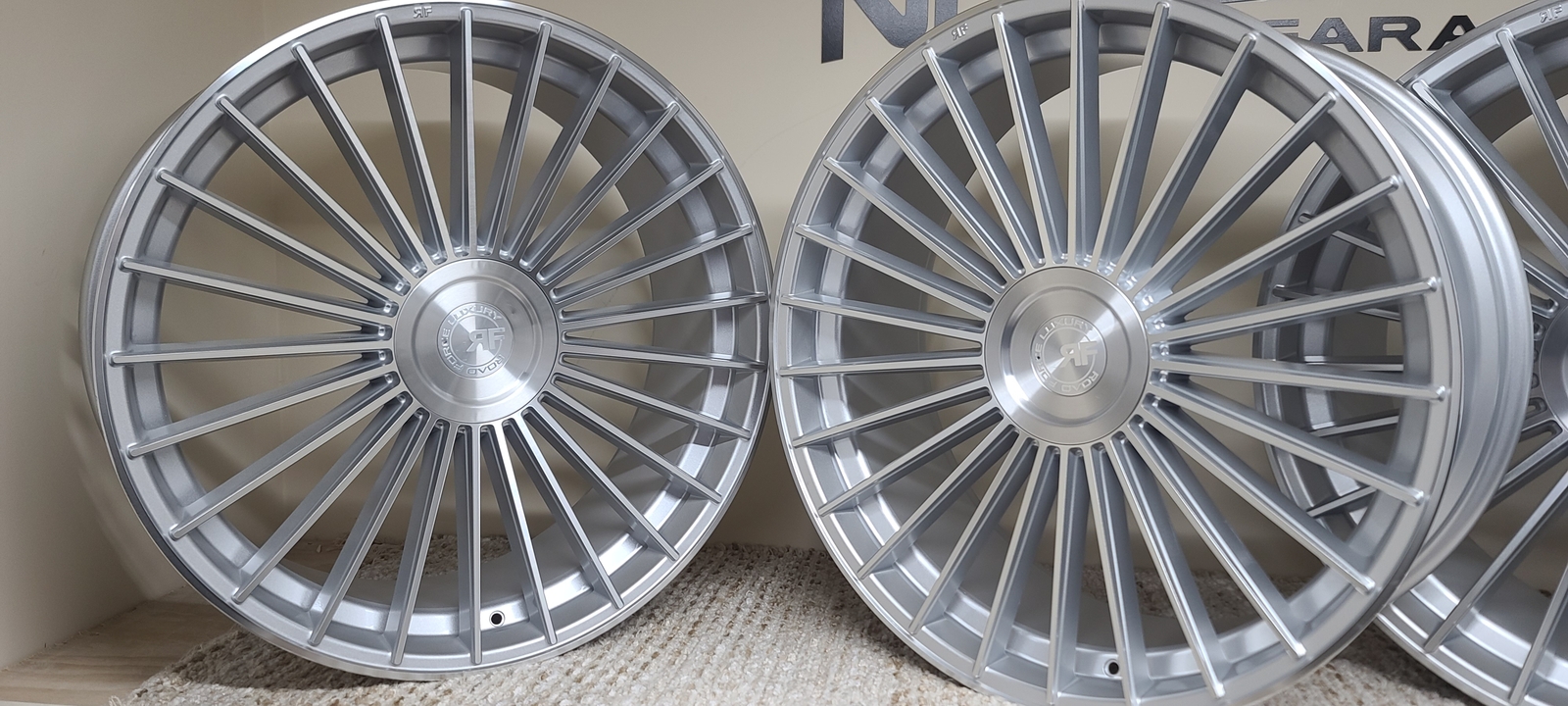 22 SILVER STAGGERED CONCAVE RF22 WHEELS MASERATI LEVANTE Q4 S GTS SQ4 2017-2024
