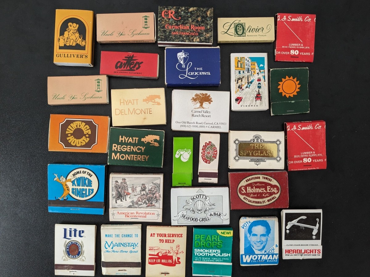 Vintage Matchbooks + Matchboxes Advertising Hotels Restaurants Lot