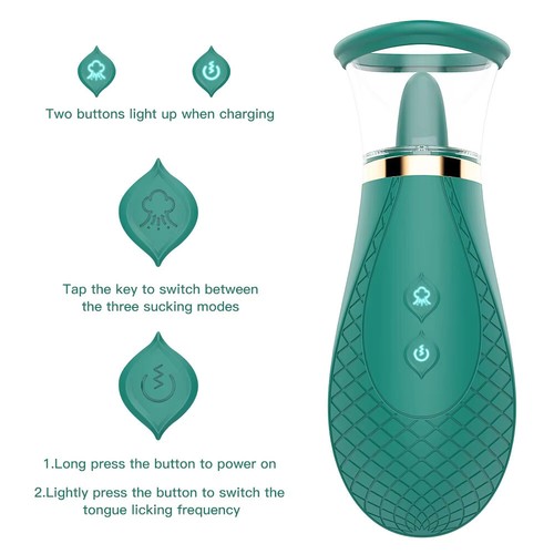 Suction Licking Vibrator Clitoral G Spot Tongue Massager For Women Adult Sex Toy - Picture 6 of 12