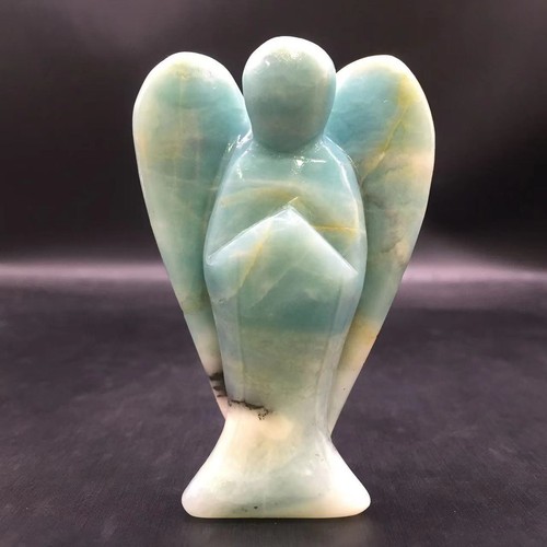 Natural Amazonite Quartz Crystal Carved Angel Figurine Healing Reiki Decorat 1Pc - Picture 11 of 24