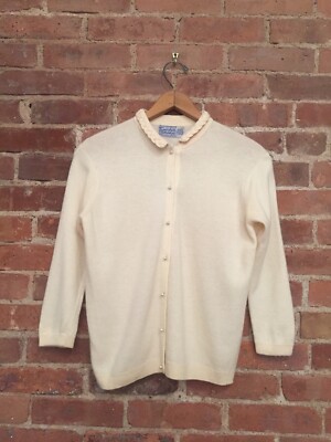 Vintage Ballantyne for Triminghams Cardigan Sweater, Sz Small, 100%  Cashmere