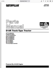 CAT Caterpillar D10R Track Type Tractors AKT1-Up Parts Catalog Manual PDF USB