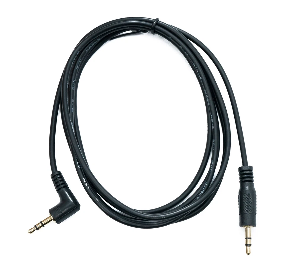 SYSTEM-S Audio Klinke Kabel 180 cm 3,5 mm TRS Stecker zu Stecker Winkel AUX - Bild 2 von 4