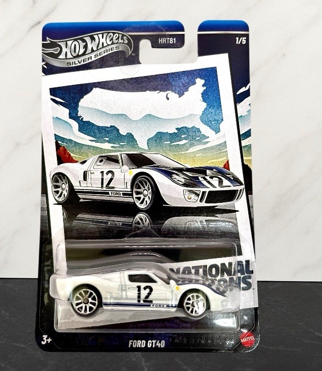 Hot Wheels National Icons 2025 Ford GT-40 Silver Series 1/5 | eBay
