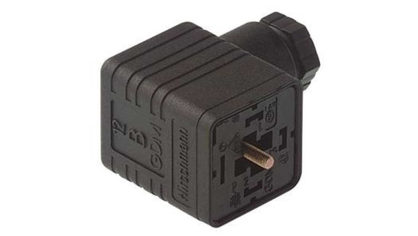 Valve connector for cable socket type A 4-pin 250 V GDM 3011 J schwarz