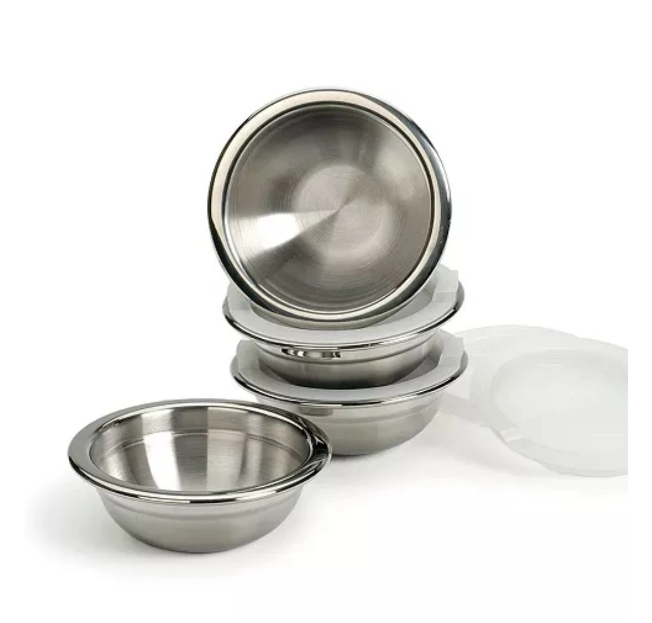 Endurance 18/8 Stainless Steel 1 Cup/8 Oz Prep Bowls - 5.25” In Diameter