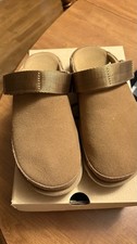 UGG Womens Goldenstar Clogs Brown Suede Swivel Heel Strap Sz 7.5 EXCELLENT